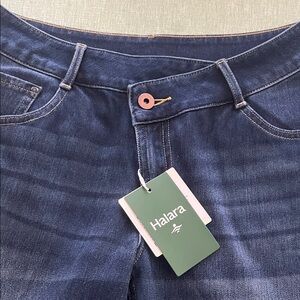 HALARA Women's High Rise Dark Blue Jeans